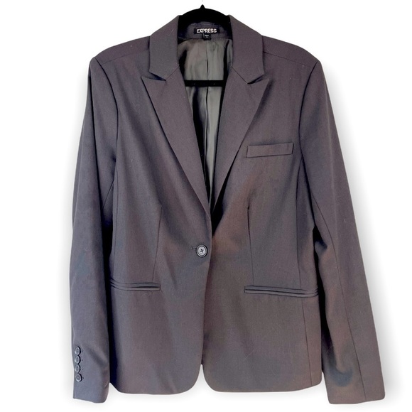 Express Jackets & Blazers - Express Single Button Women’s Black Blazer Sz 14